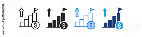 Business Success Icon Set Multiple Style Vector Collection