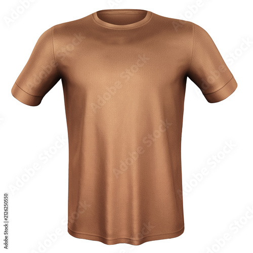 An Empty, Designer T shirt Mockup In Mocha Mousse Color, To Help Your Design Easier And More Beautiful.