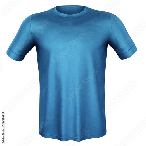 An Empty, Designer T shirt Mockup In Blue Jasper Color, To Help Your Design Easier And More Beautiful.