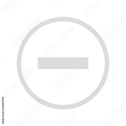 Konstfotografi Minimalist minus sign inside circle icon on transparent background 2