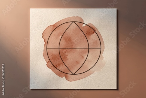 Geometric Abstract Circle Wall Art.