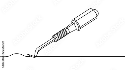 Soldering iron tip on white background.