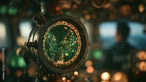 Vintage radar display screen technology