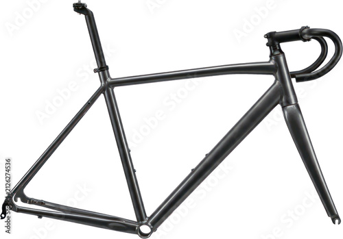 Konstfotografi Modern bicycle frame isolated on black background