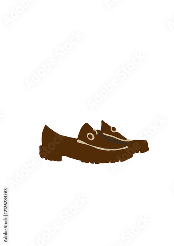 Фотография Brown loafers with whimsy autumn vibes
