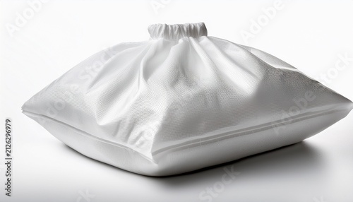 white woven polypropylene sack or bag for flour sugar and agricultural products isolated on a white or white background
