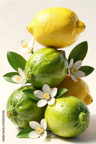 Fresh Lemons in Reusable Cotton Mesh Bag with Mint Leaves on Soft Linen Fabric in Warm Natural Sunlight Minimalist Flat Lay for Organic Food and Healthy Lifestyle Branding