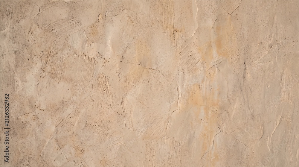 Fototapeta premium Beige stucco textured background, light brown Venetian plaster wall surface, abstract neutral architectural render texture