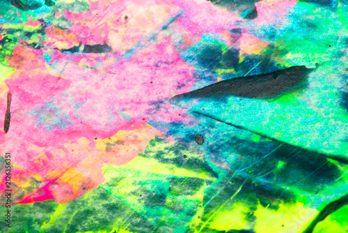 Bright scraped paint acrylic abstract colours for background