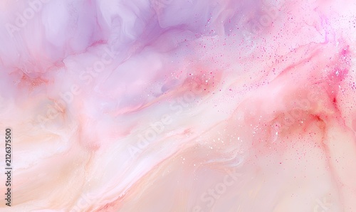 Abstract Watercolor Wash Background with Soft Pink and Purple Hues.