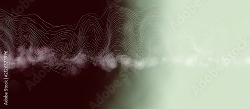 Abstract flowing light streaks and particles against a dark to light gradient background.