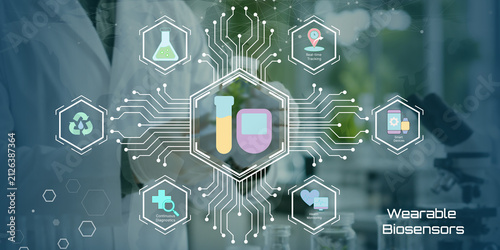 Foto Advanced wearable biosensors integrating AI and IoT for real-time health monitor