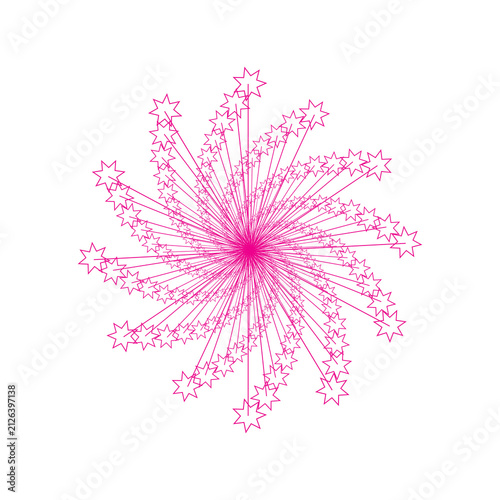 Pink Radial Star Swirl Background
