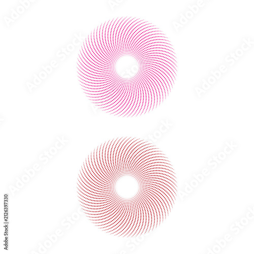 Abstract Pink and Red Swirling Dotted 