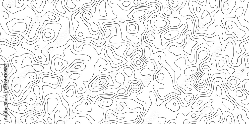 Naklejka premium Modern elevation contour line background, abstract delicate line work mapping height and terrain, for backdrop, packaging and web design.