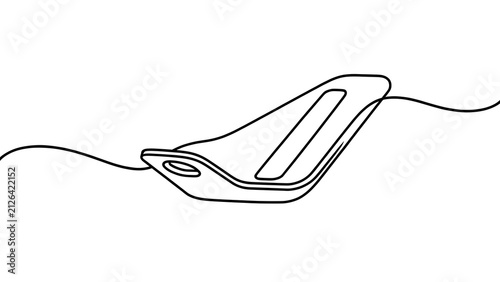 Minimalist paperclip illustration on white background.