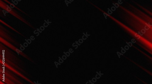 Fotografie Dark Red Neon Light Streak Background with Diagonal Blur Lines