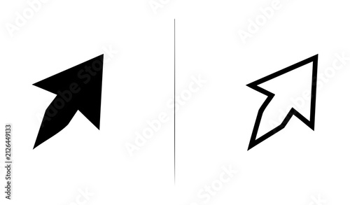 Bild auf Leinwand Arrows Pointing in Opposite Directions Vector Illustration Design