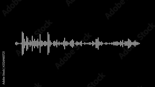 Sound wave audio spectrum black background, audio waveform spectrum animation.4k abstract music sound wave or audio wavefrom isolated on black background. music equalizer rhythm bars overlay.