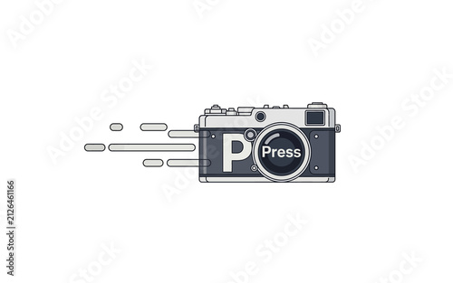 Bild auf Leinwand Vintage Camera Press Illustration