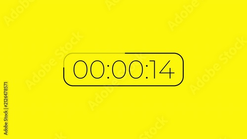 20 second countdown video animation, twwnty secound countdown timer, moderan countdown animation of 20 sec on transparent background with alpha channel.