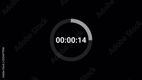 20 second countdown video animation, twwnty secound countdown timer, moderan countdown animation of 20 sec on transparent background with alpha channel.