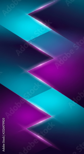 Abstract background with glowing neon zigzag lines and geometric shapes.
