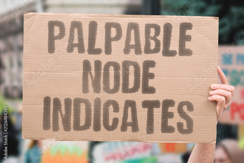 Cuadro en lienzo "Palpable Node Indicates" Enlarged lymph node suggests possible spread