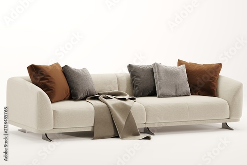 Cuadro en lienzo 3d Comfort sofa isolated on white background