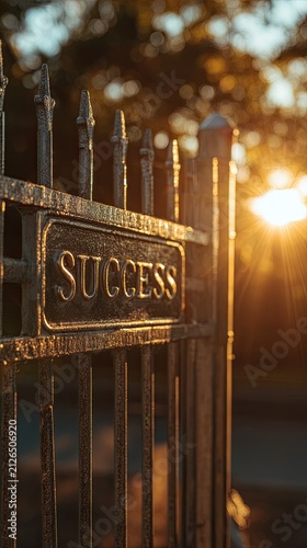 Golden Gate of Success at Sunset