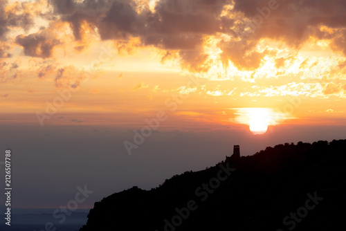 sunset over the Grand Canyon