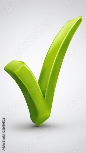 3D Green Checkmark Symbol
