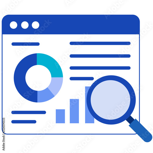 Data Analys Icon and Illustration Dashboard