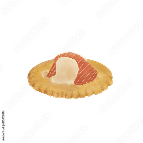 Salmon biscuit