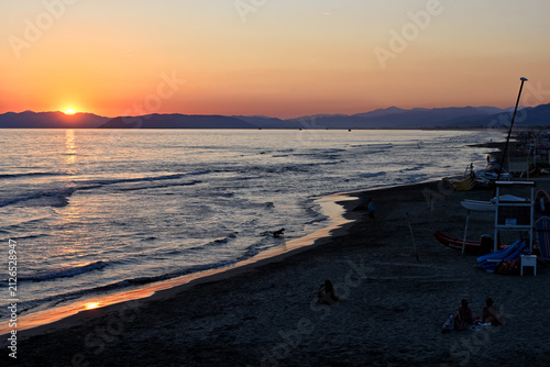 sunset on the beach