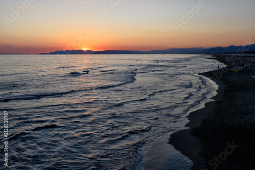 sunset over the sea