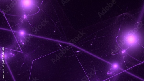purple cosmic web - glowing star clusters, deep space background, digital art, futuristic design, galaxy connection, technology, science, research