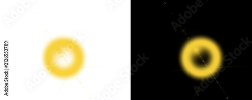 Картината върху платно Gold coin with dollar sign isolated on black