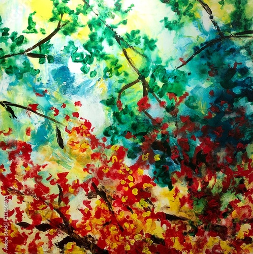 Принти на полотні Abstract Summer Impressions