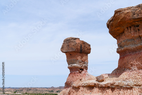Bild auf Leinwand Rocks and Hills in Jubierre, Monegros Desert, Aragón, Spain