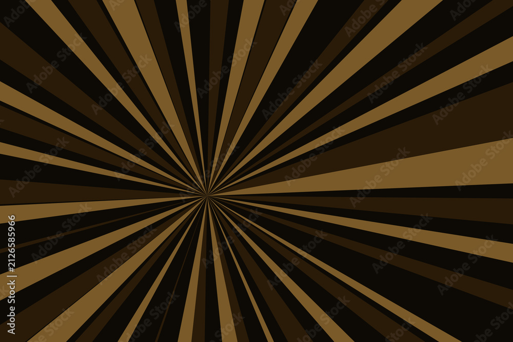 Obraz premium Abstract sunburst background design featuring dark brown and light brown radiating sun rays 