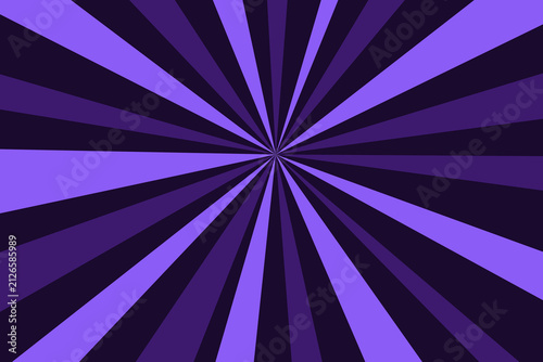 Abstract purple starburst background with radial sunburst rays for design 