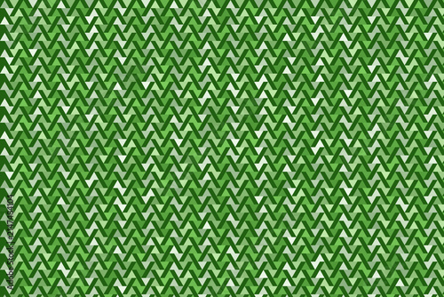 Принти на полотні Abstract green geometric seamless pattern featuring repeating triangles and inte