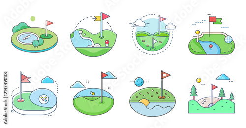 Colorful cartoon boats sailing on water - Whimsical vector illustration of small boats with flags floating on calm water, ideal for playful or nautical themes.