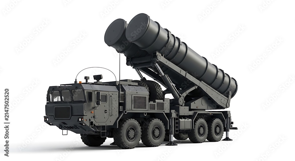 Obraz premium military truck isolated on white