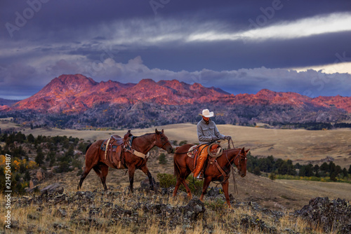 Wyoming Cowboy Horse Ranch scenic