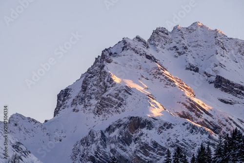 snow covered mountains