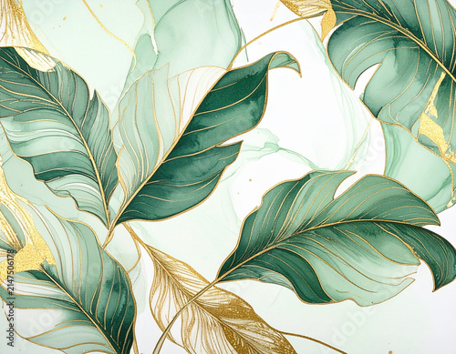 seamless pattern with leaves