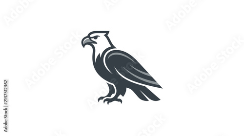 Bold eagle silhouette sitting on a branch.