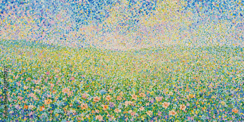 Fotografía Impressionist painting of a wildflower meadow